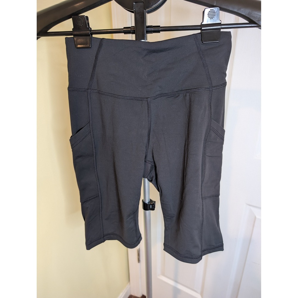 prAna Electa Short II 10 Women S Black High Rise Recycled Luxara Bike Shorts NWT